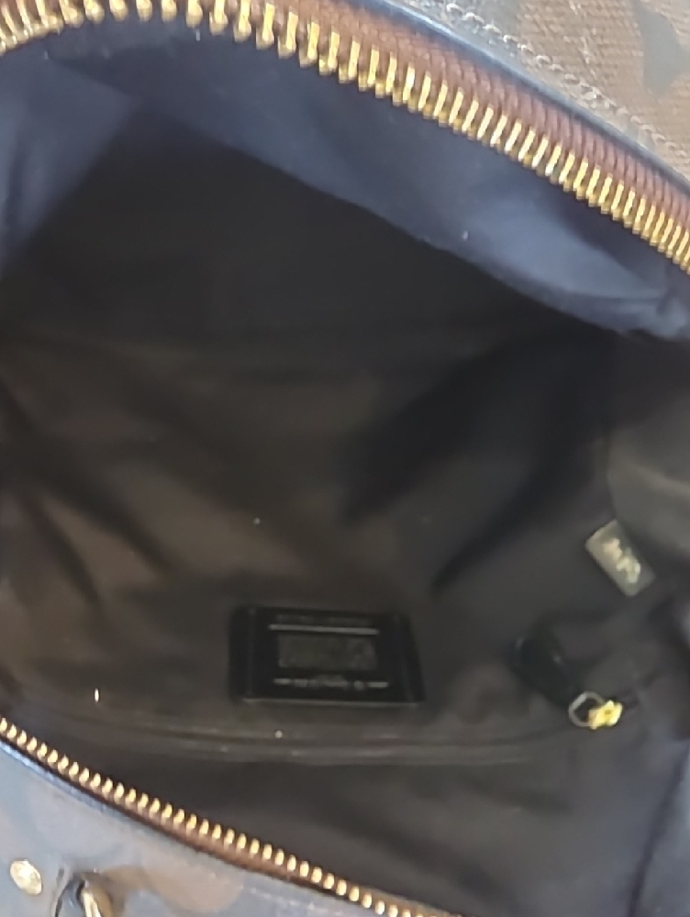 Coach Brown Signature Canvas Mini Backpack with Black Trim (P19) - Picture 7 of 8